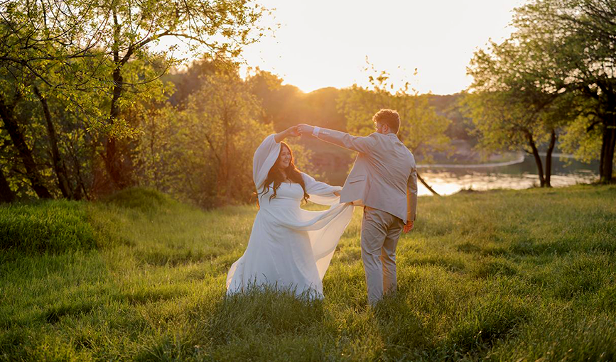wedding couple enjoying rest yourself ranch